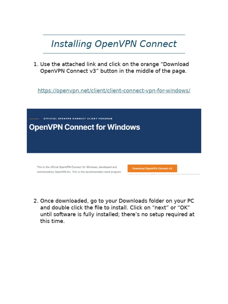 Installing OpenVPN Connect | PDF | Computers | Technology & Engineering