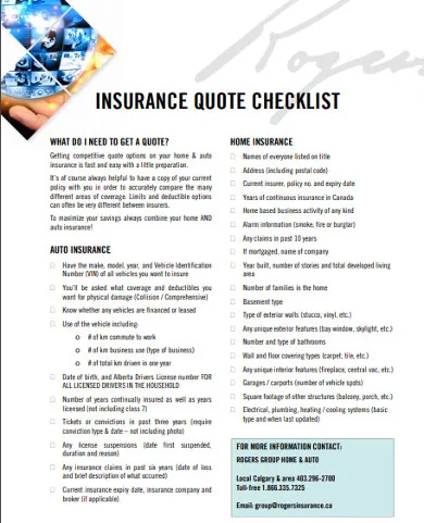 9+ Insurance Quote Examples to Download