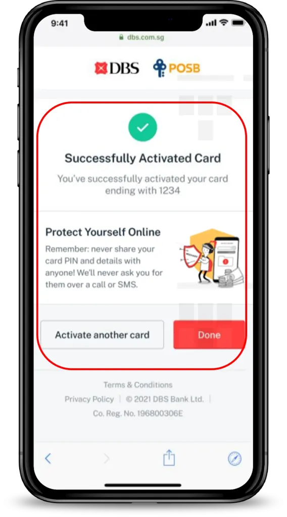 Activate New Card | DBS Singapore