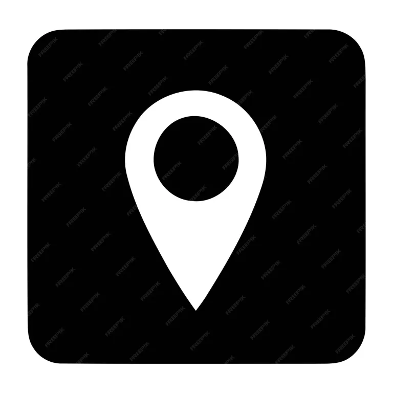 Minimalist Geographic Pin A Symbol of Location and Services | Premium