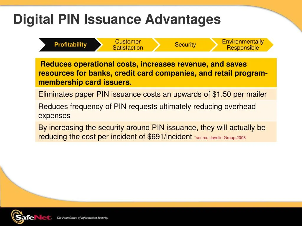 PPT - The Digital PIN ROI Operational Savings + Security PowerPoint