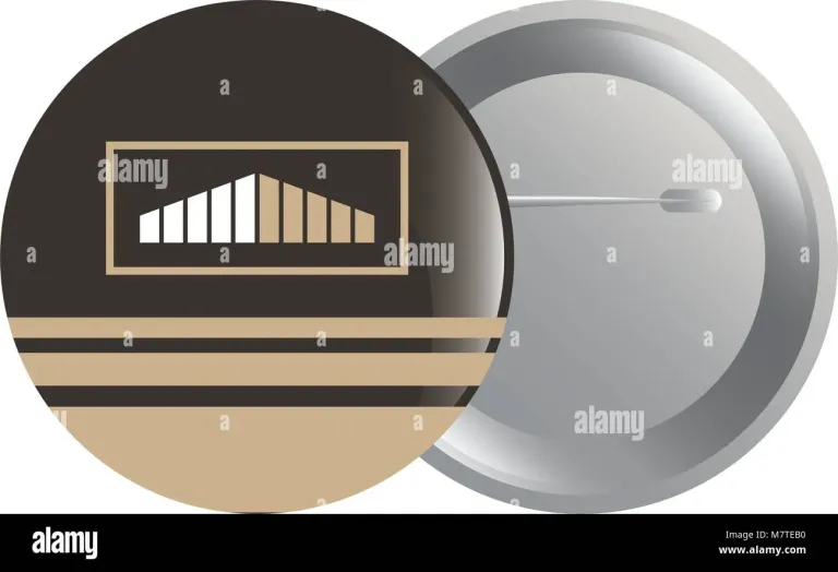 round pin badge template front and back design for corporate identity