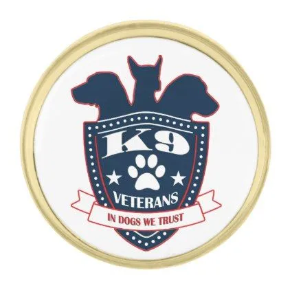Canine Veterans Recognition Gold Finish Lapel Pin | Veteran, Lapel pins