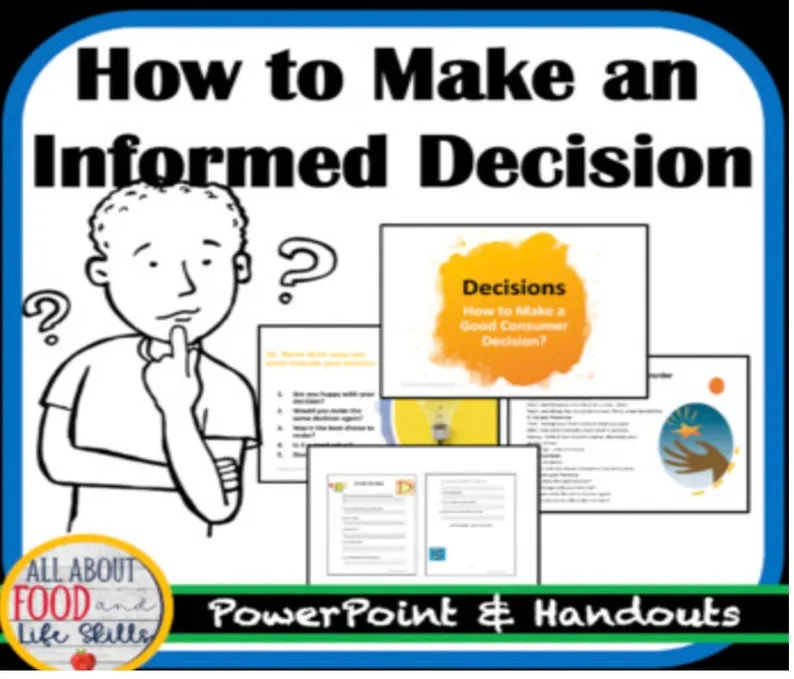How to Make Informed Decisions Life Skills, FACS, Business, Careers - Etsy