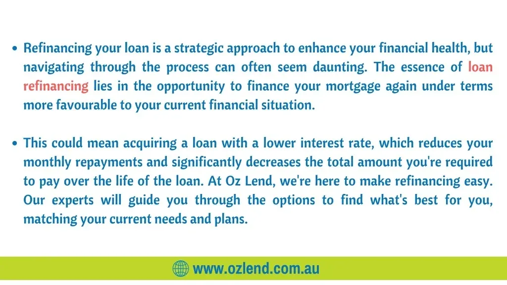 PPT - Oz Lend make the Process of Loan Refinancing Easy PowerPoint