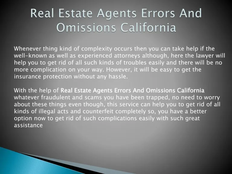 Understanding Real Estate Agent Errors and Omissions Insurance