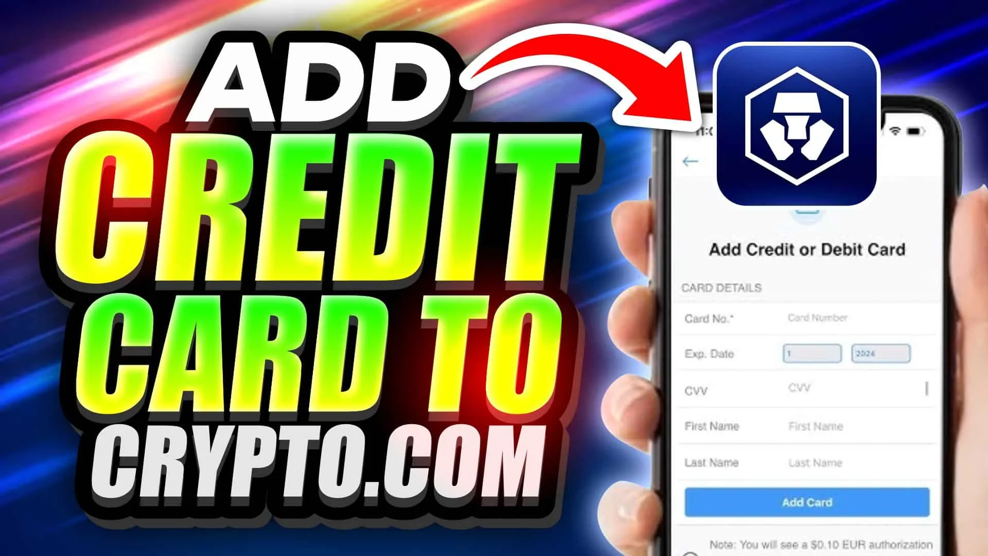 Adding a Card to Crypto Com