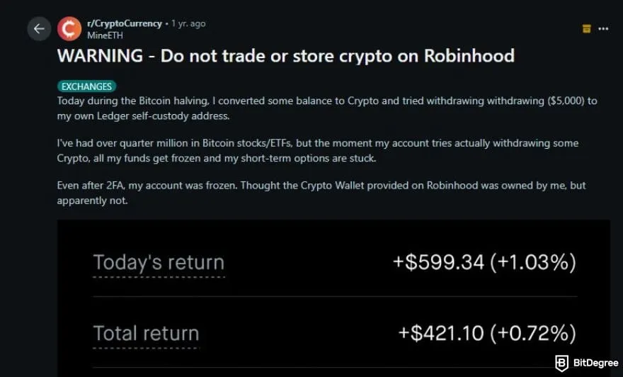 Common Issues with Receiving Crypto on Robinhood